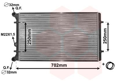 Radiador de esfriamento de motor VAN Wezel 03002155 preço, a partir de 52,46 USD